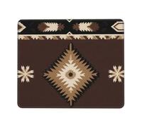 Motifs Tribaux Aztèques Et Navajos du Sud-Ouest Américain Mousepad Antidérapant Tapis De Souris Petit Mouse Pad pour Bureau Travail Voyage 25X30Cm