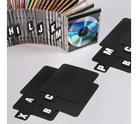 MotiMind Lot de 26 intercalaires alphabétiques de A à Z pour disques vinyles avec onglets de l'alphabet pour rangement de CD