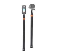 Motion Camera Selfie Stick pour Insta360 X3 pour One RS pour GO 2 pour One X2 One R One X, Extensible Spin Léger Bâton en Fibre de Carbone pour la Photographie (Orange)