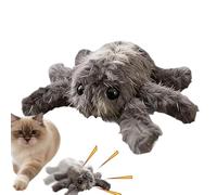 Motion Cat Spinner - Automatic Plush Spider Toy, Rechargeable Interactive Pet Play Device, Movement Activated Stimulator, Animal Entertainment Accessory, Indoor Play for Apartment Living Space