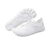 Motion Ground Chaussures pieds nus en cuivre pour l'équilibre naturel Unisexe Chaussures pieds nus imperméables pour hommes et femmes, Trail Running et activités de plein air 2025, 1 blanc., 39 EU