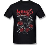 Motion-Less in Wh-ITE Men's Round Neck T-Shirt Short Sleeve Top Pure Cotton T-Shirt Pullover T-Shirts à Manches Courtes(Large)