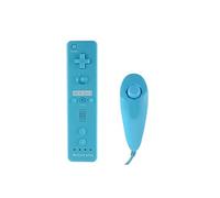 Motion Plus Set de Télécommande et Nunchuck pour Nintendo Wii Bleu AC1023