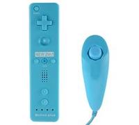 Motion Plus Set de Télécommande et Nunchuck pour Nintendo Wii Bleu AC1023 Bleu G