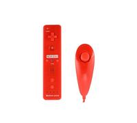 Motion Plus Set de Télécommande et Nunchuck pour Nintendo Wii Rouge AC1024