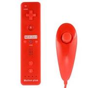 Motion Plus Set de Télécommande et Nunchuck pour Nintendo Wii Rouge AC1024 Rouge G