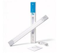 Motion Sensing Moisture Proof Light, Under Cabinet & Wardrobe | USB Rechargeable, 4000K Neutral White, Screw & Magnetic Adhesive Installation(Neutral Light,30cm)