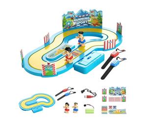 Motion-Sensing Track Racing Game Toy - Parent & Child Interactive Activities | Wireless Hand Gesture Competition Circuit with Flashing LED Lights for Children, Boys and Girls