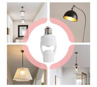 Motion Sensor Light - Motion Sensor Light Socket | Sénsor Ligĥt, E27 Screw-In Infrared Radar Smart Lamp Holder Adapter, Automatic Lighting Bulb Base For Home, Porch, Garage, Basement, Front Door, Hall