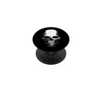 Motion Skull Graphic - Crâne pointillé Noir et Blanc PopSockets PopGrip Adhésif