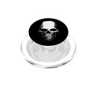 Motion Skull Graphic - Crâne pointillé Noir et Blanc PopSockets PopGrip pour MagSafe