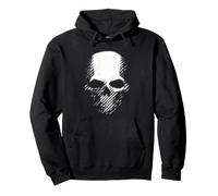Motion Skull Graphic - Crâne pointillé Noir et Blanc Sweat à Capuche