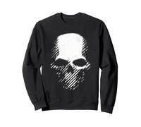 Motion Skull Graphic - Crâne pointillé Noir et Blanc Sweatshirt