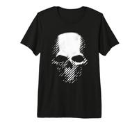 Motion Skull Graphic - Crâne pointillé Noir et Blanc T-Shirt Haut de Gamme