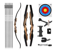 Motion Zeus Archet recourbé pour tir à l'arc 157,5 cm pour adultes, débutants, adolescents et jeunes droitiers et gauchers, ensemble de tir à l'arc pour entraînement de chasse en plein air (9 à 29,5
