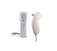 Etui et protection gaming GENERIQUE MotionPlus et Nunchuk avec étui en Silicone pour Wii et Wii U- Blanc