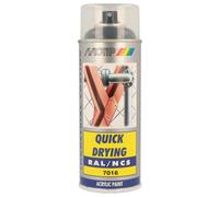 Motip Peinture Acryl RAL 7016 Anthracite Brillant Séchage rapide Aérosol 400 ml