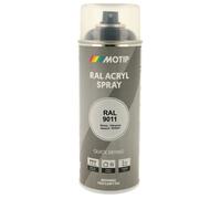 PEINTURE RAL ACRYL RAL9011 BRILLANT AEROSOL 400ML MOTIP