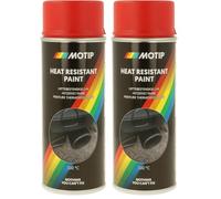 MOTIP Peinture Haute-Température - Rouge - 400ml (Lot de 2)