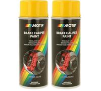 MOTIP Peinture pour Etrier de Frein Bombe Aérosol Spray de Peinture pour Etrier Auto Moto - Jaune - 400 ml - Ref. 04097 (Lot de 2)