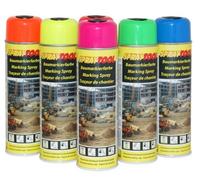 Motip Traceur de Chantier Rouge Fluo 500ml Aérosol Peinture Rouge