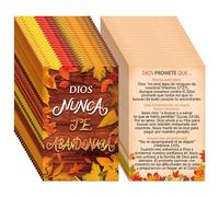 Motiskyy Lot de 200 cartes postales espagnoles pour Thanksgiving, carte postale pour la prière chrétienne, versets de la Bible, cadeau chrétien