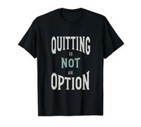 Motivation de Boxe Quitter n'est Pas Une Option pour Boxer T-Shirt Graphique avec Valeur, Homme, Noir, S