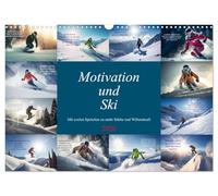 Motivation et ski, Version française (Calendrier mural 2026 DIN A3 portrait), Calendrier CALVENDO mensuel