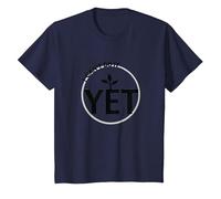Motivation « I Cant Do It Yet Power of Yet Growth Mindset » T-Shirt, Enfant, Bleu Marine, 8 Ans