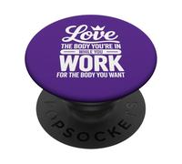Motivation Love The Body You're in Fitness PopSockets PopGrip Adhésif