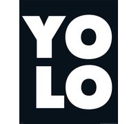 Motivation - Mini poster - YOLO - Lettres grasses + 1 Ü - Taille du poster 61x91,5cm