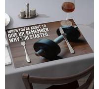 Motivation moderne de décoration de ferme : Rappelez-vous pourquoi vous avez commencé à manger Sets de table cadeaux pour filles dorées (1 pièce)