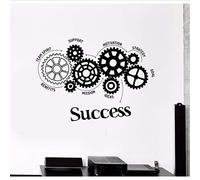 Motivation Mot Vinyle Sticker Mural Travail D'Équipe Succès Équipement Bureau Art Déco Autocollant Mural Amovible Mur Autocollant Chambre 80X56Cm