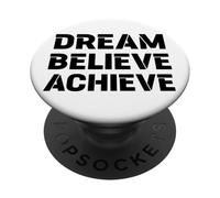 Motivation RÊVER, Croire, RÉALISER : Grand Graphique Gras PopSockets PopGrip Adhésif