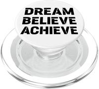 Motivation RÊVER, Croire, RÉALISER : Grand Graphique Gras PopSockets PopGrip pour MagSafe