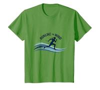 Motivation Run Like The Wind Cross Country Runner T-Shirt, Enfant, Herbe, 4 Ans