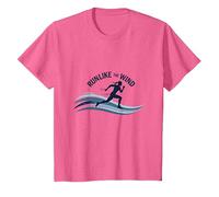 Motivation Run Like The Wind Cross Country Runner T-Shirt, Enfant, Rose chiné, 6 Ans