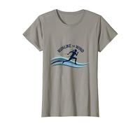 Motivation Run Like The Wind Cross Country Runner T-Shirt, Femme, Ardoise, XXL