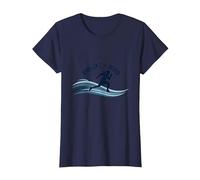 Motivation Run Like The Wind Cross Country Runner T-Shirt, Femme, Bleu Marine, S