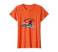 Motivation Run Like The Wind Cross Country Runner T-Shirt, Femme, Orange, S