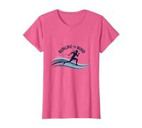 Motivation Run Like The Wind Cross Country Runner T-Shirt, Femme, Rose chiné, XS