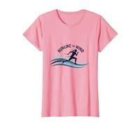 Motivation Run Like The Wind Cross Country Runner T-Shirt, Femme, Rose, S