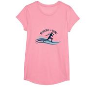 Motivation Run Like The Wind Cross Country Runner T-Shirt, Fille, Rose, L