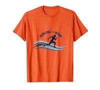 Motivation Run Like The Wind Cross Country Runner T-Shirt, Homme, Orange, L