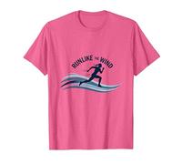 Motivation Run Like The Wind Cross Country Runner T-Shirt, Homme, Rose chiné, XL