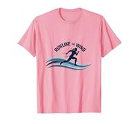 Motivation Run Like The Wind Cross Country Runner T-Shirt, Homme, Rose, XXL