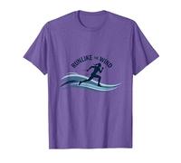Motivation Run Like The Wind Cross Country Runner T-Shirt, Homme, Violet chiné, XL
