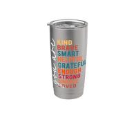 Motivation : vous êtes gentil, courageux, intelligent, utile, reconnaissant Gobelet isotherme en acier inoxydable double paroi