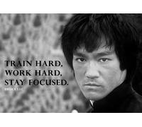 MOTIVATIONAL - A4 - BRUCE LEE 3 -TRAIN HARD - WORK HARD - Quote Sign Poster Print Picture, SPORTS, BOXING, CYCLING, ATHLETICS, BODYBUILDING, TRIATHLON, BASKETBALL, FOOTBALL, RUGBY, SWIMMING, BOXING, MARTIAL ARTS, GOLF, HOCKEY, SQUASH by Salopian Sales