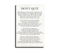 Motivational Dont Quit Inspirational Quote Canvas Wall Art Never Give Up Poster Print for Home Office Gym(Framed,08x12inch(20x30cm))
